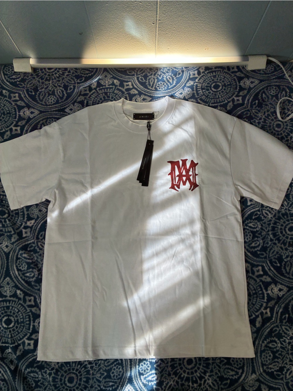 Amiri Hollywood Logo Short-Sleeve T-Shirt - White/Red
